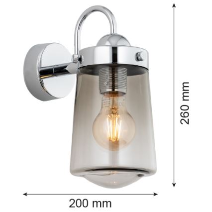 Argon 4718 - Настенный светильник для ванной комнаты PASADENA 1xE27/15W/230V IP44