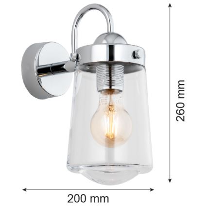 Argon 4719 - Настенный светильник для ванной комнаты PASADENA 1xE27/15W/230V IP44