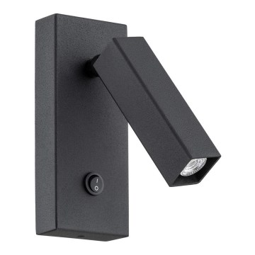 Argon 4723 - Настінний точковий світильник ROCK 1xG9/6W/230V чорний