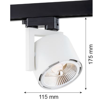 Argon 4750 - Точковий світильник для трекової системи ALTO 1xGU10-AR111/12W/230V білий