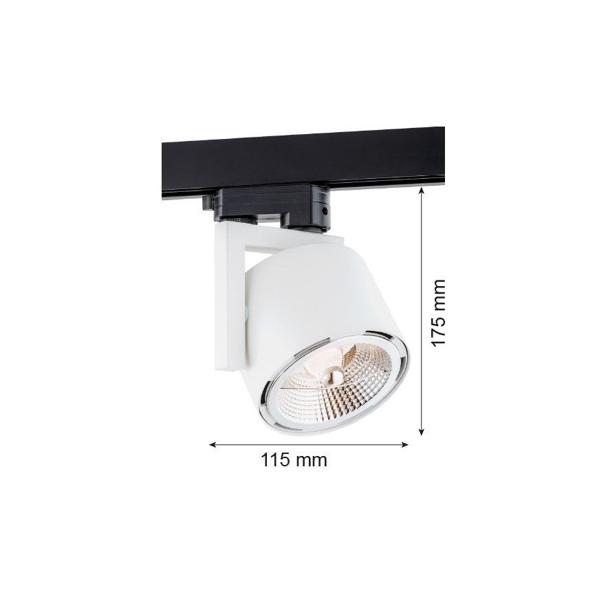 Argon 4750 - Точковий світильник для трекової системи ALTO 1xGU10-AR111/12W/230V білий