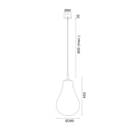 Argon 4879 - Підвісна люстра JESSE 1xE27/15W/230V золотий/білий