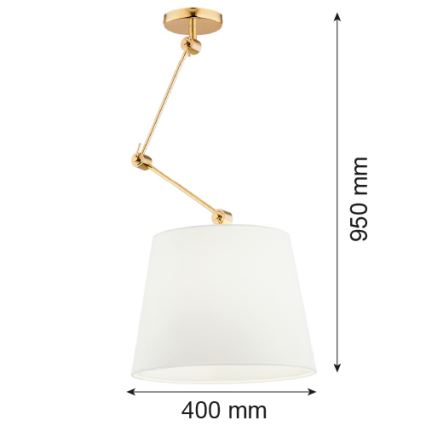 Argon 4895 - Люстра на штанге ZAKYNTOS PLUS 1xE27/15W/230V белая/золотая
