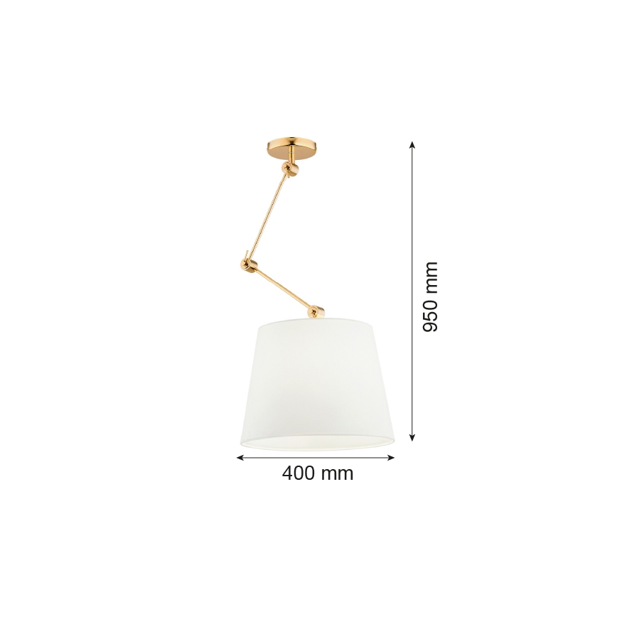 Argon 4895 - Люстра на штанге ZAKYNTOS PLUS 1xE27/15W/230V белая/золотая