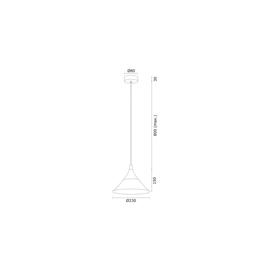 Argon 4903 - Підвісна люстра MASSETO 1xE27/15W/230V чорний/золотий