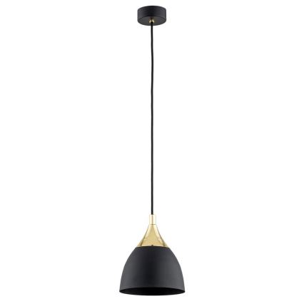 Argon 4905 - Підвісна люстра MURANO 1xE27/15W/230V чорний/золотий