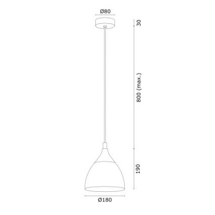Argon 4905 - Підвісна люстра MURANO 1xE27/15W/230V чорний/золотий