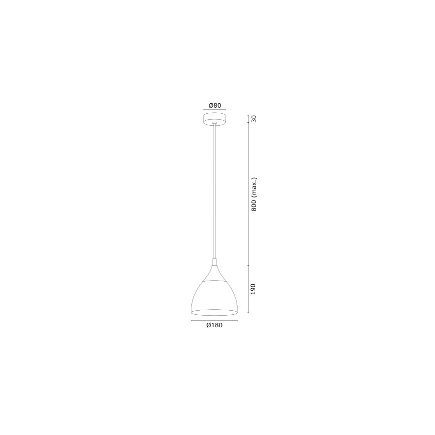 Argon 4905 - Підвісна люстра MURANO 1xE27/15W/230V чорний/золотий