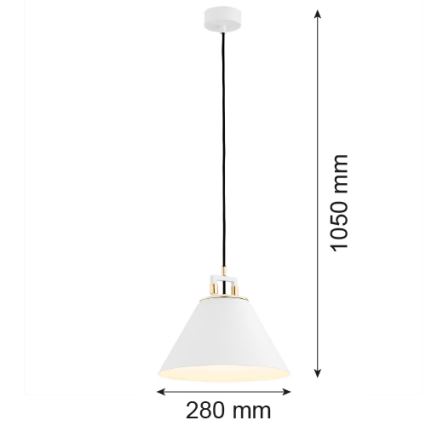 Argon 4914 - Люстра на тросе ORTE 1xE27/15W/230V белая