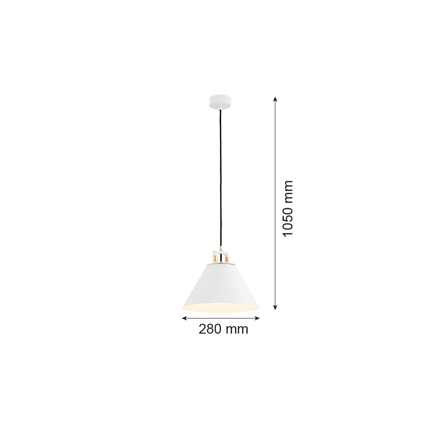 Argon 4914 - Люстра на тросе ORTE 1xE27/15W/230V белая