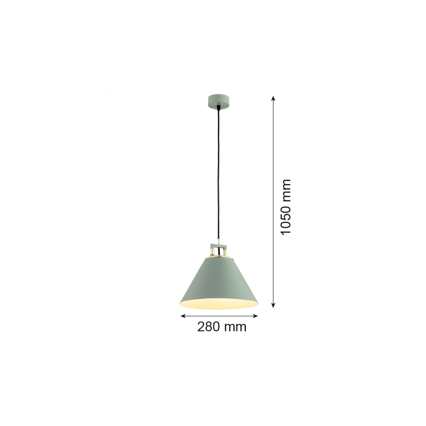 Argon 4916 - Люстра на тросе ORTE 1xE27/15W/230V зеленая