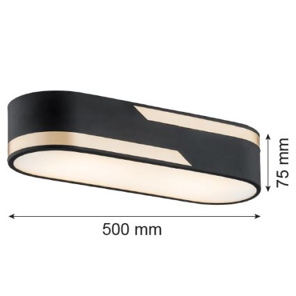 Argon 6001 - Потолочный светильник TONI 3xE27/15W/230V черный/золотистый