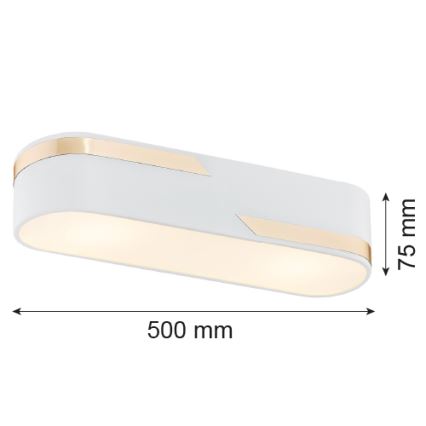 Argon 6003 - Потолочный светильник TONI 3xE27/15W/230V белый/золотистый