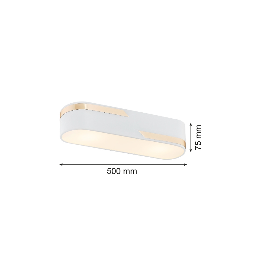 Argon 6003 - Потолочный светильник TONI 3xE27/15W/230V белый/золотистый