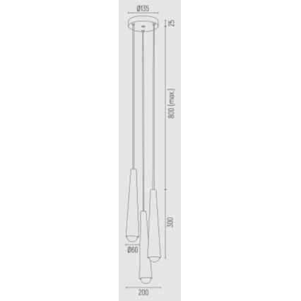 Argon 6103 - Точковий LED світильник HOLLYWOOD 3xE14/7W/230V чорний