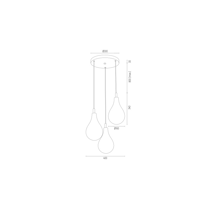 Argon 6105 - Підвісна люстра OAKLAND 3xG9/6W/230V чорний