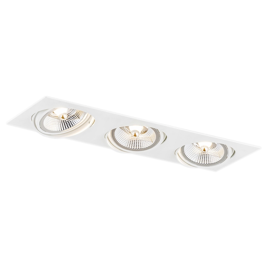 Argon 6115 - Светодиодный встраиваемый светильник OLIMP 3xGU10-AR111/12W/230V белый