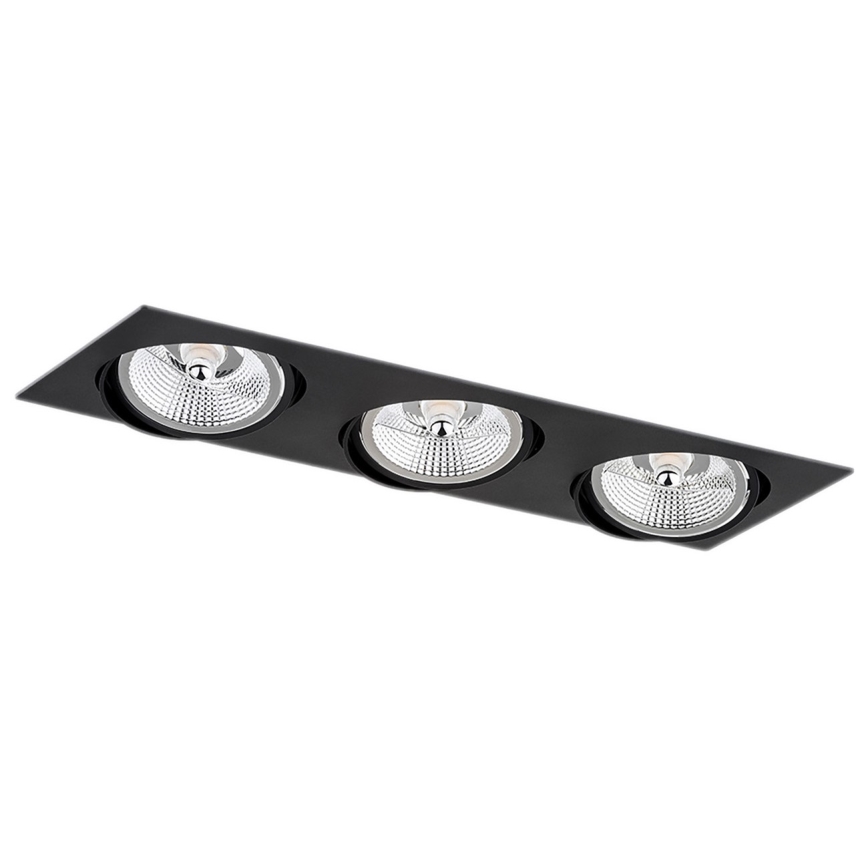 Argon 6116 - Встраиваемый светильник OLIMP 3xGU10-AR111/12W/230V черный