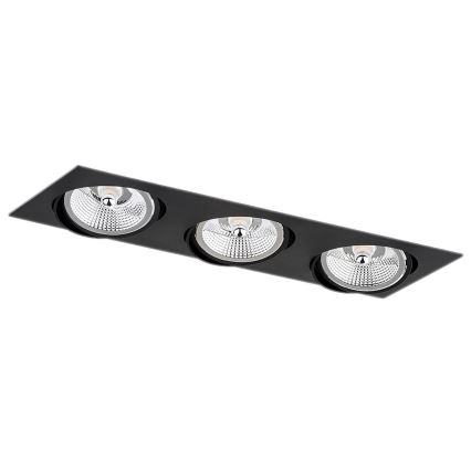 Argon 6116 - Встраиваемый светильник OLIMP 3xGU10-AR111/12W/230V черный