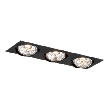 Argon 6116 - Встраиваемый светильник OLIMP 3xGU10-AR111/12W/230V черный