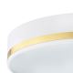 Argon 6138 - Стельовий світильник AMORE 3xE27/15W/230V діаметр 45 см білий/золотий
