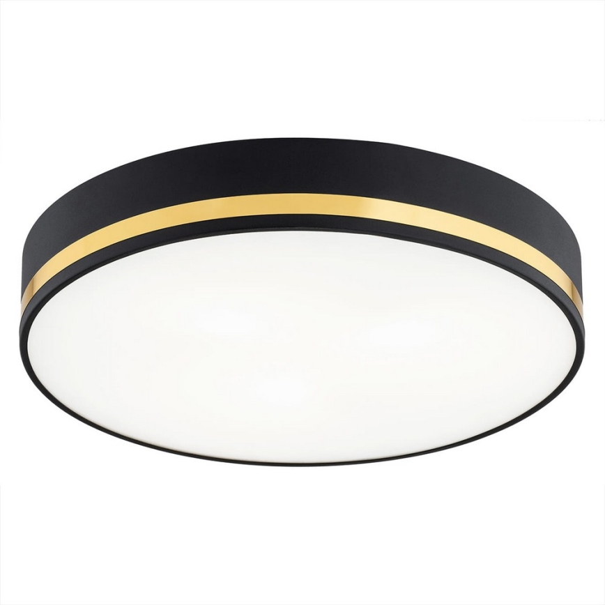 Argon 6141 - Потолочный светильник AMORE 3xE27/15W/230V ⌀ 45 cm черная/золотая