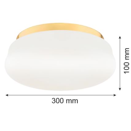 Argon 6142 - Потолочный светильник OMBRA 3xE27/15W/230V золотая/белая