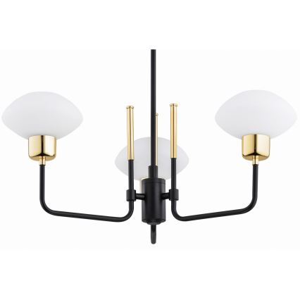 Argon 6166 - Люстра на штанге RAVELLO 3xE14/15W/230V черный/золотой