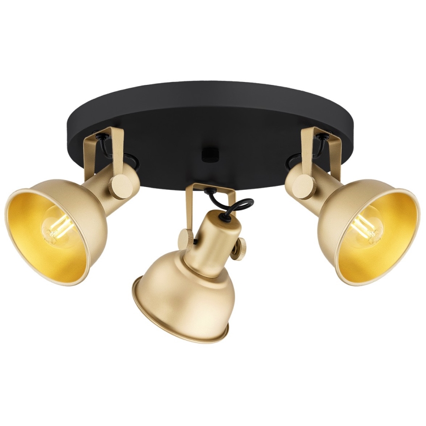 Argon 6243 - Точковий світильник LENORA 3xE14/7W/230V золотистий/чорний