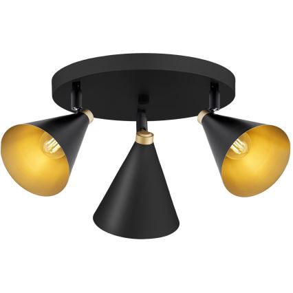 Argon 6244 - Точковий світильник LUCINDA 3xE14/7W/230V чорний