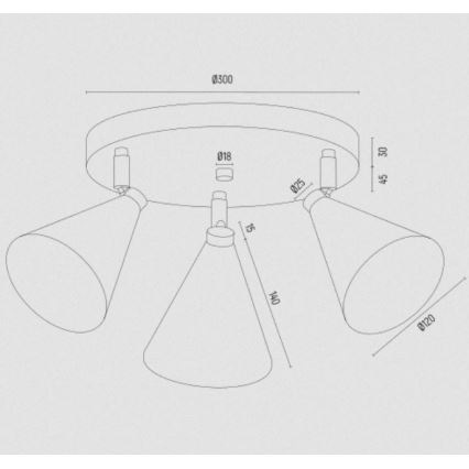 Argon 6246 - Точечный светильник LUCINDA 3xE14/7W/230V золотой