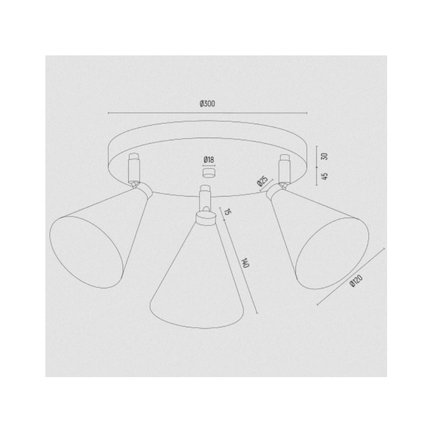 Argon 6246 - Точечный светильник LUCINDA 3xE14/7W/230V золотой