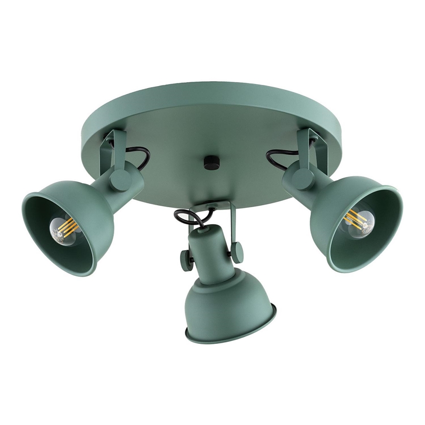 Argon 6265 - Точечный светильник LENORA 3xE14/7W/230V зеленый