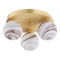 Argon 6290 - Потолочный светильник FABIO 3xE14/7W/230V алебастр золотистый