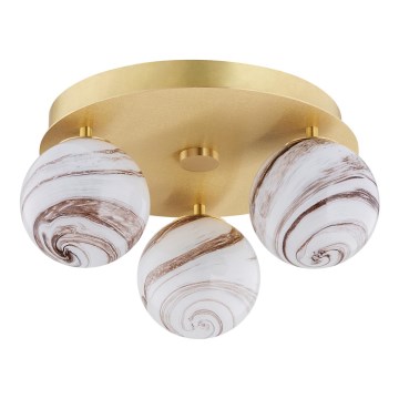 Argon 6290 - Потолочный светильник FABIO 3xE14/7W/230V алебастр золотистый