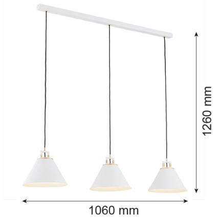 Argon 6291 - Потолочный светильник FABIO 3xE14/7W/230V алебастр белый