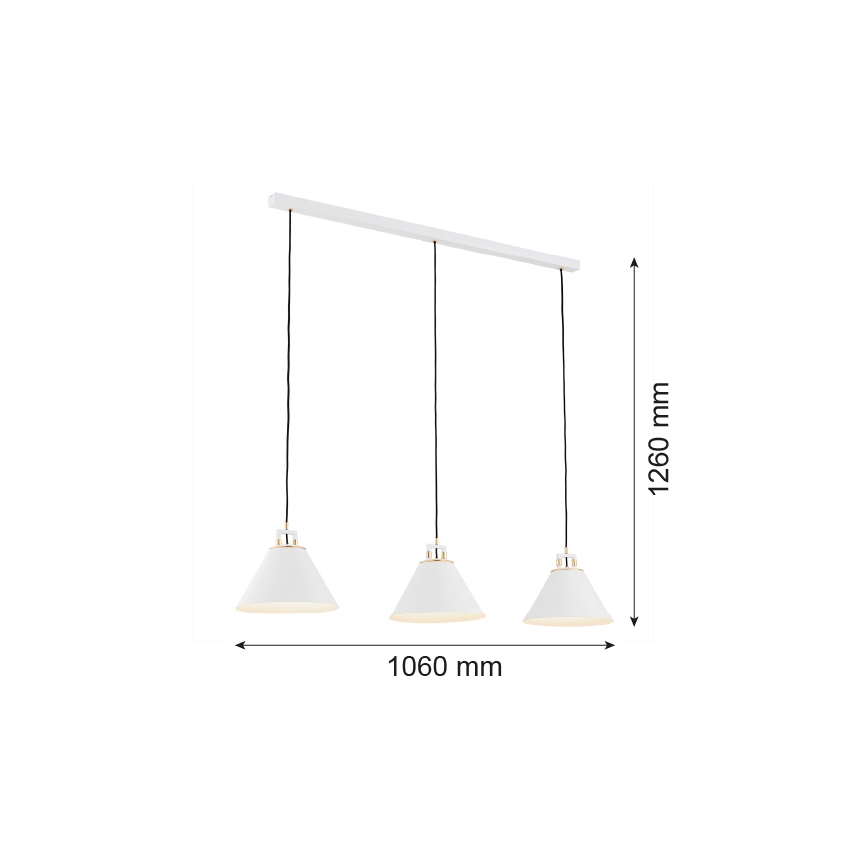 Argon 6291 - Потолочный светильник FABIO 3xE14/7W/230V алебастр белый