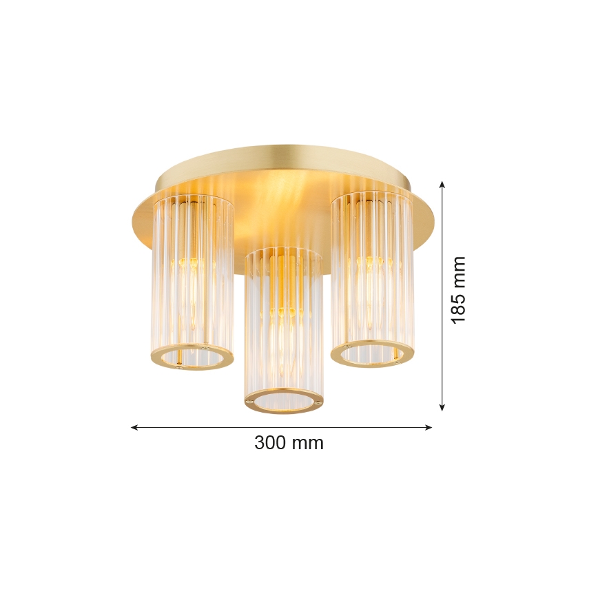 Argon 6304 - Потолочный светильник HAMPTON 3xE14/7W/230V золотистый