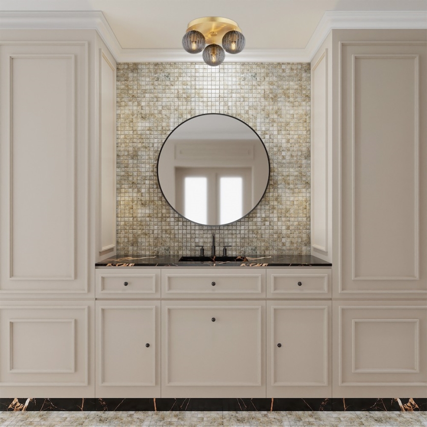 Argon 6308 - Стельовий світильник PALOMA 3xE14/7W/230V золотий/чорний