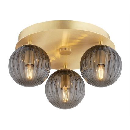 Argon 6308 - Стельовий світильник PALOMA 3xE14/7W/230V золотий/чорний