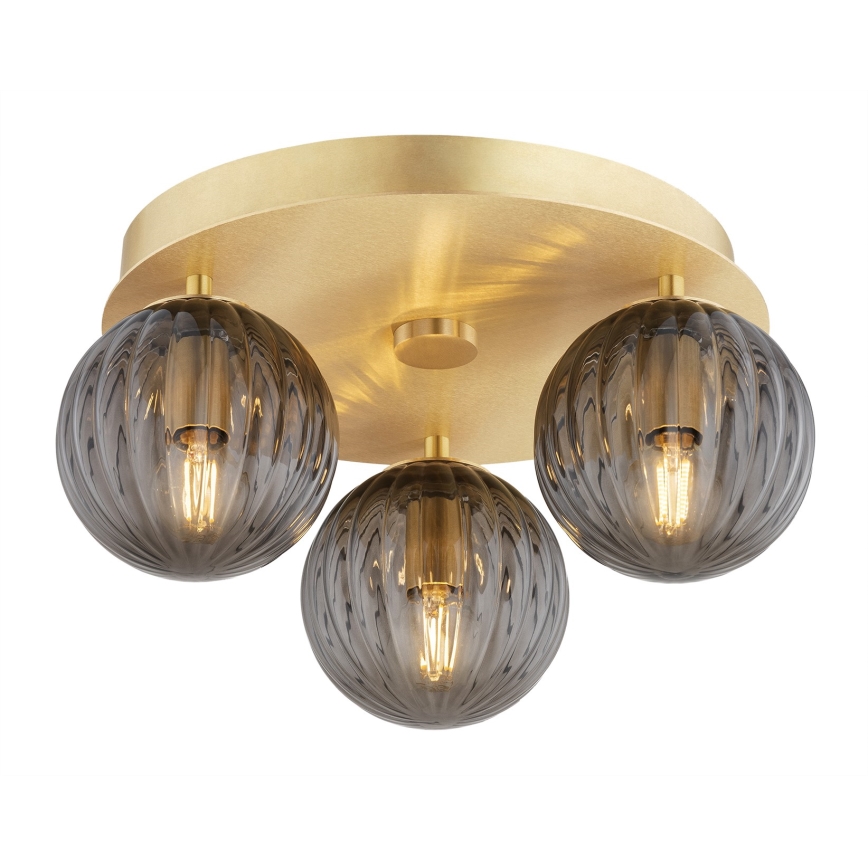 Argon 6308 - Стельовий світильник PALOMA 3xE14/7W/230V золотий/чорний