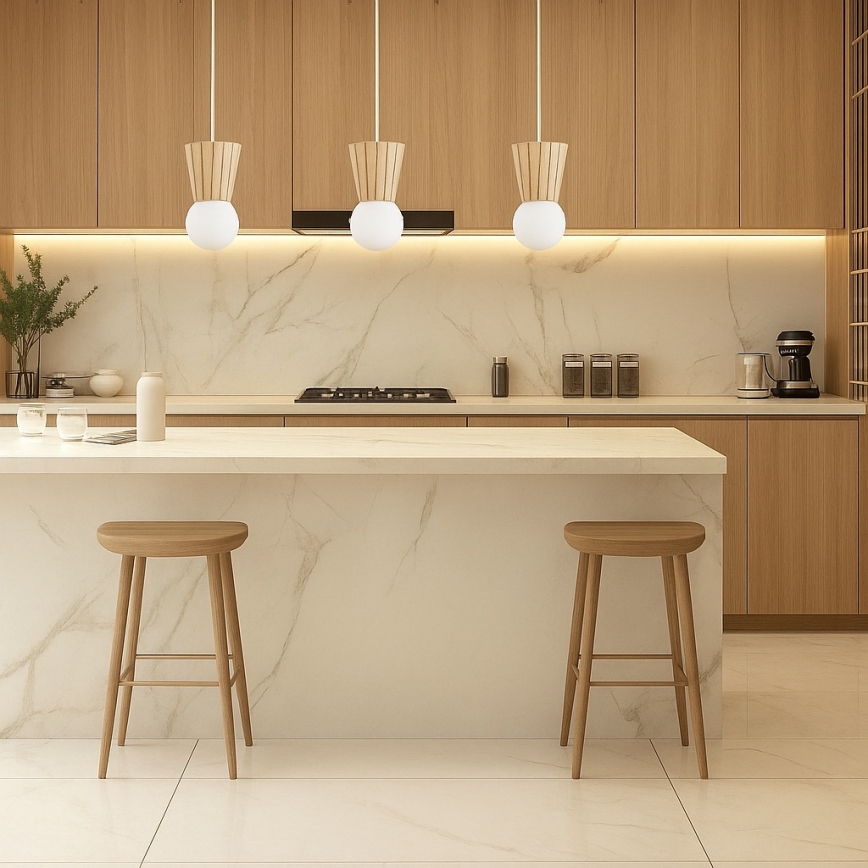 Argon 6357 - Підвісний світильник для ванної на тросі VOLANTE 3xG9/6W/230V IP44 бежевий