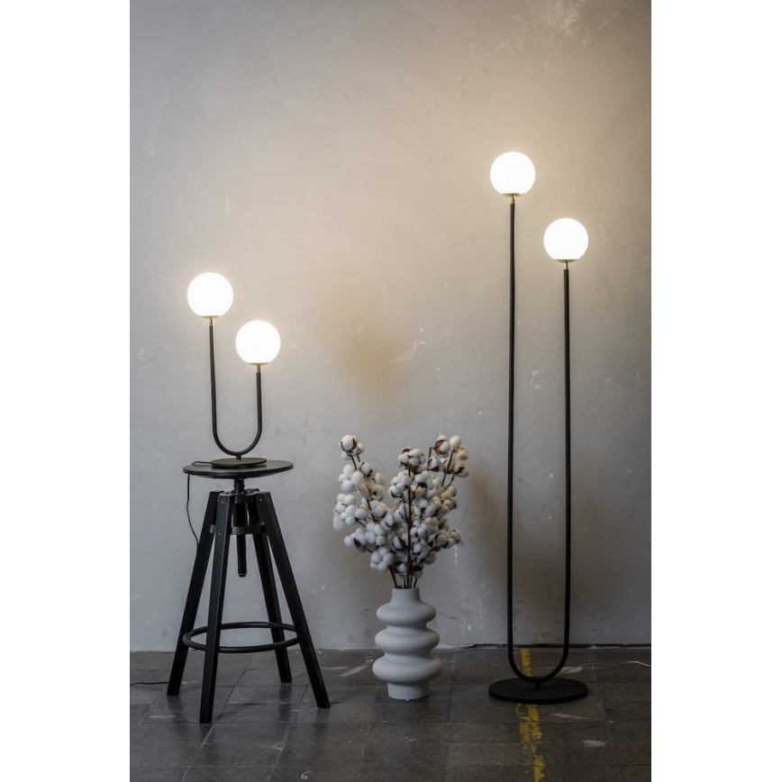 Argon 7072 - Настольная лампа FERRONE 2xE14/7W/230V черная/белая/золотая