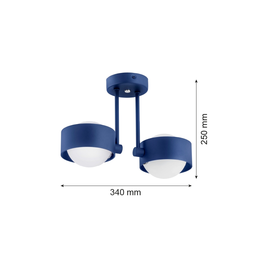 Argon 7090 - Люстра на штанзі MASSIMO PLUS 2xG9/6W/230V синій
