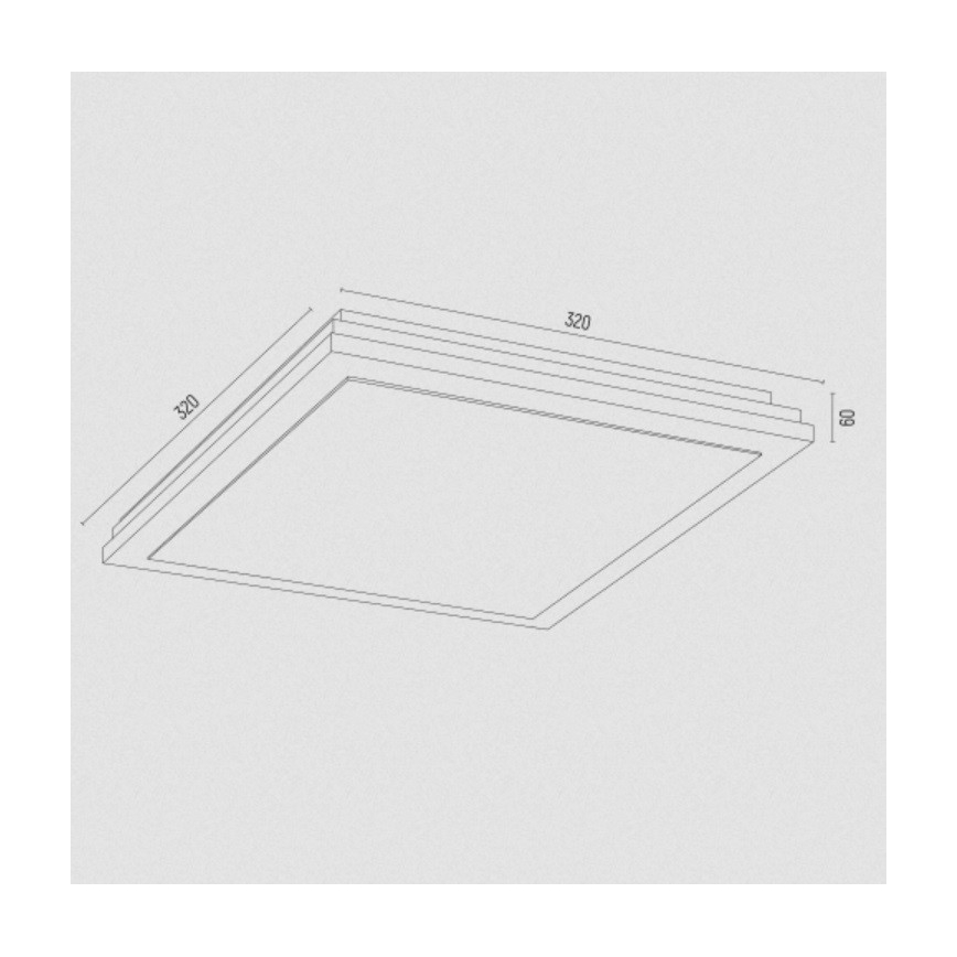 Argon 7146 - Потолочный светильник CASERTA 2xE27/15W/230V 32x32 см
