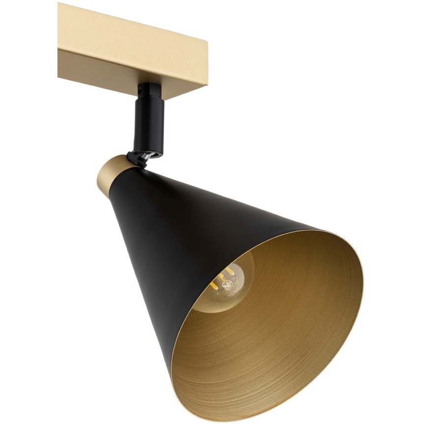 Argon 7147 - Точковий світильник LUCINDA 2xE14/7W/230V чорний/золотий