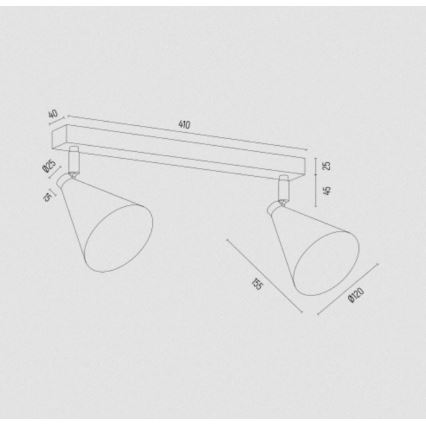 Argon 7148 - Точковий світильник LUCINDA 2xE14/7W/230V зелений