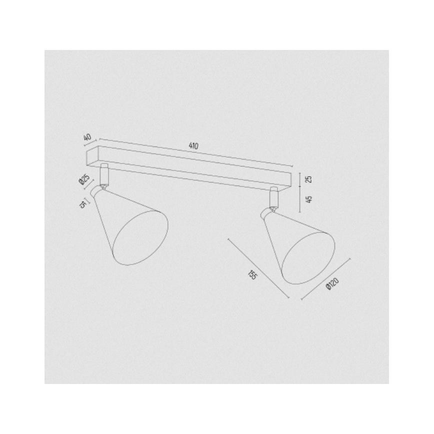 Argon 7148 - Точковий світильник LUCINDA 2xE14/7W/230V зелений