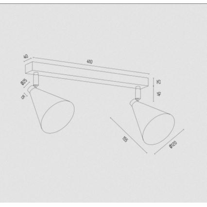Argon 7149 - Точковий світильник LUCINDA 2xE14/7W/230V золотий