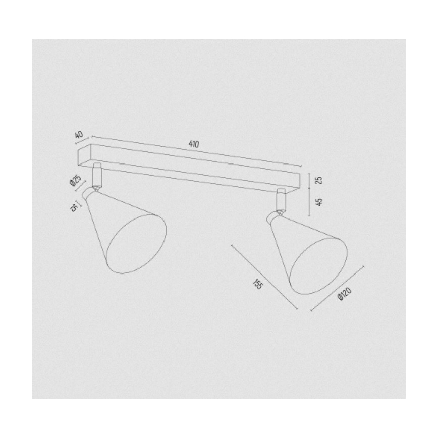 Argon 7149 - Точковий світильник LUCINDA 2xE14/7W/230V золотий